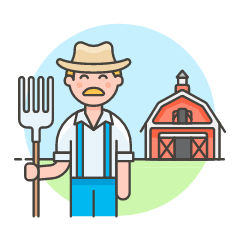 Farmer Fork 4 Illustration from UX Colors Set