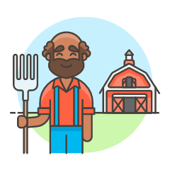 Farmer Fork 5 Illustration from UX Colors Set