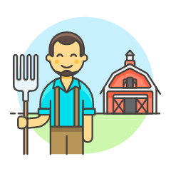 Farmer Fork 6 Illustration from UX Colors Set