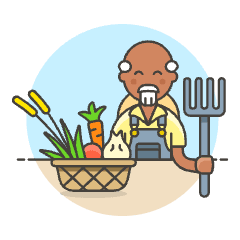 Farmer Harvest 3 Illustration from UX Colors Set