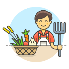 Farmer Harvest 5 Illustration from UX Colors Set