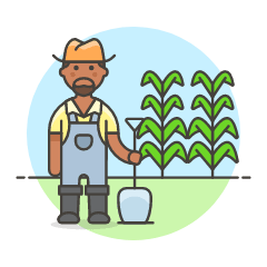 Farmer Shovel 3 Illustration from UX Colors Set