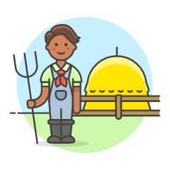 Farmer Shovel 4 Illustration from UX Colors Set
