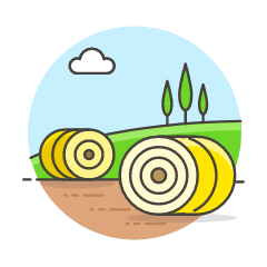 Farming Hay Illustration from UX Colors Set
