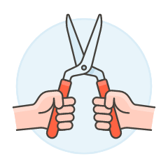 Hands Shears 1 Illustration from UX Colors Set