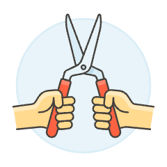 Hands Shears 2 Illustration from UX Colors Set