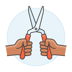 Hands Shears 3 Illustration from UX Colors Set