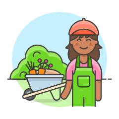 Lawn Gardener 4 Illustration from UX Colors Set