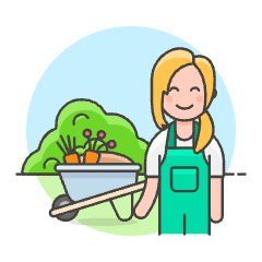 Lawn Gardener 6 Illustration from UX Colors Set