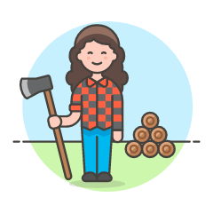 Lumberjack AXE 2 Illustration from UX Colors Set