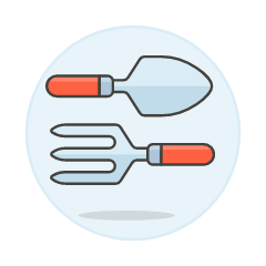 Shovel Fork Illustration from UX Colors Set
