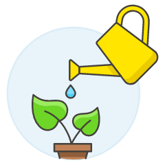 Watering Plant Illustration from UX Colors Set
