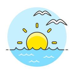 Sunrise Sea Illustration from UX Colors Set