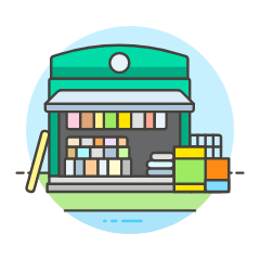 Books Shop Illustration from UX Colors Set