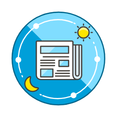 Daily News Illustration from UX Colors Set