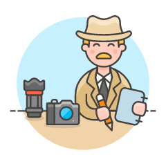 Journalist 1 Illustration from UX Colors Set