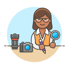 Journalist 4 Illustration from UX Colors Set