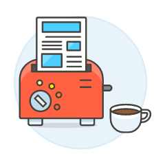 Morning News 1 Illustration from UX Colors Set