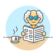 Reading Newspaper 5 Illustration from UX Colors Set