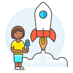 Reporter 3 4 Illustration from UX Colors Set