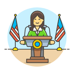 Spokeperson 6 Illustration from UX Colors Set