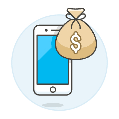 Phone Money Bag Illustration from UX Colors Set