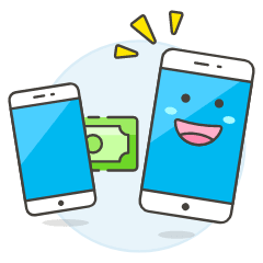 Phone Smiley Illustration from UX Colors Set