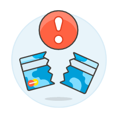 Credit Card Broken 1 Illustration from UX Colors Set