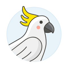 White Parrot Illustration from UX Colors Set