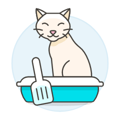 Cat Pooping Illustration from UX Colors Set