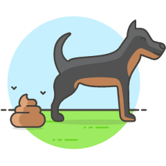 Dog Pooping Illustration from UX Colors Set