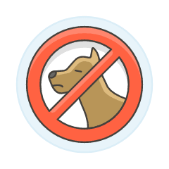 Dog Prohibited Illustration from UX Colors Set