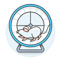 Mouse Running Wheel Illustration from UX Colors Set