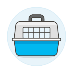 Pet Carrier Cage Illustration from UX Colors Set
