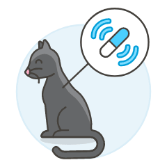 Cat Microchip Gps Illustration from UX Colors Set