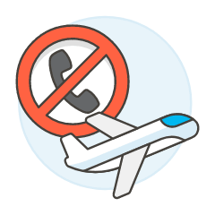 Call Block Plane Illustration from UX Colors Set