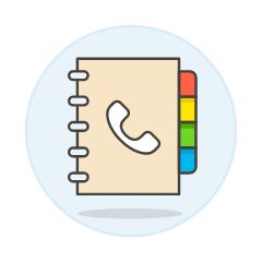 Phone Book 1 Illustration from UX Colors Set