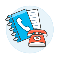 Phone Book 3 Illustration from UX Colors Set