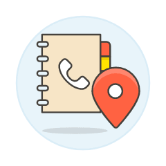 Phone Book Pin Illustration from UX Colors Set