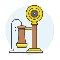 Old Telephone Illustration from UX Colors Set