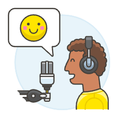 Podcast Happy 2 Illustration from UX Colors Set