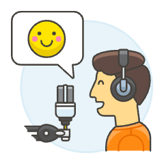 Podcast Happy 3 Illustration from UX Colors Set
