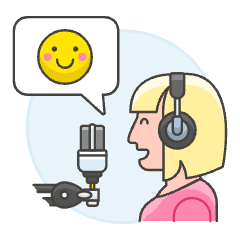 Podcast Happy 4 Illustration from UX Colors Set
