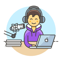 Podcast Radio 1 Illustration from UX Colors Set