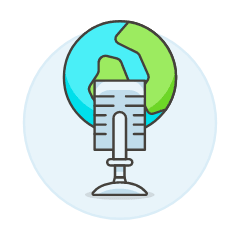 Podcast News Illustration from UX Colors Set