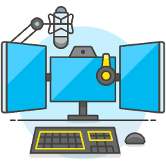 Podcast Station Illustration from UX Colors Set