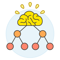 Brain Mind Map Illustration from UX Colors Set