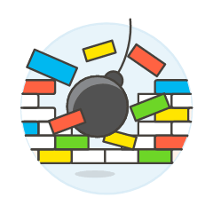 Break Obstacle Illustration from UX Colors Set