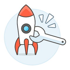 Rocket Fixing Illustration from UX Colors Set