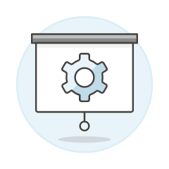 Setting Projector Illustration from UX Colors Set